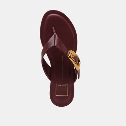 Rossa Burgundy Leather Sandals Dolce Vita
