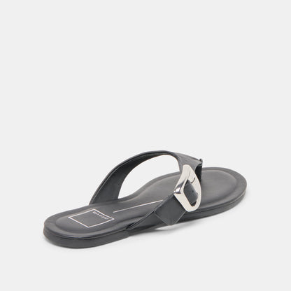 Rossa Black Leather Sandals Dolce Vita