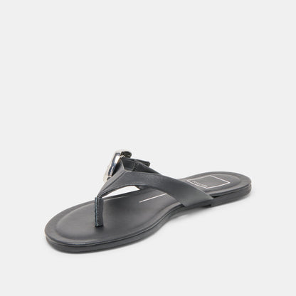 Rossa Black Leather Sandals Dolce Vita