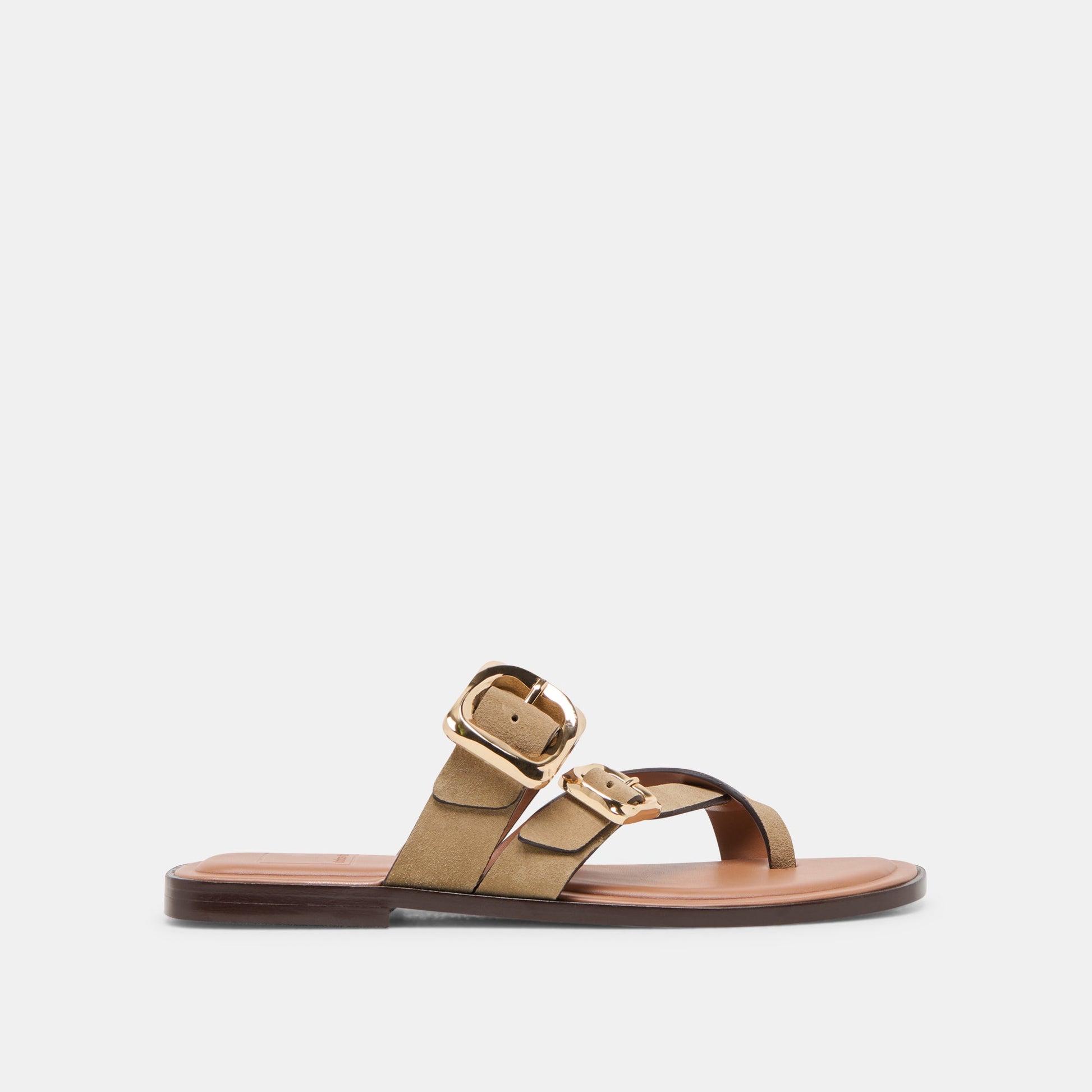 Shore Taupe Suede Sandals Dolce Vita