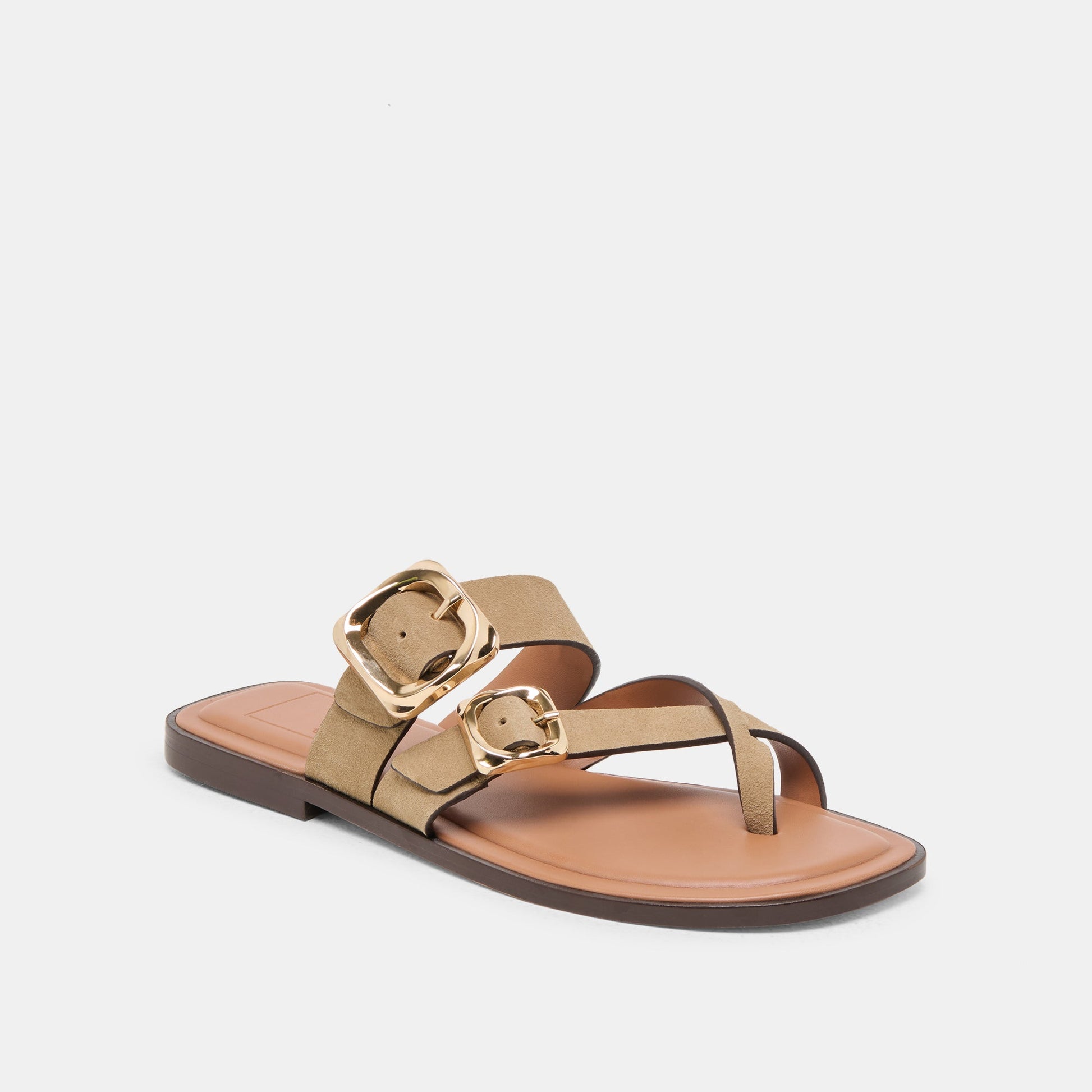 Shore Taupe Suede Sandals Dolce Vita