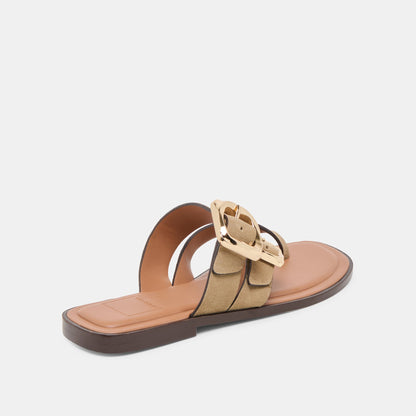 Shore Taupe Suede Sandals Dolce Vita