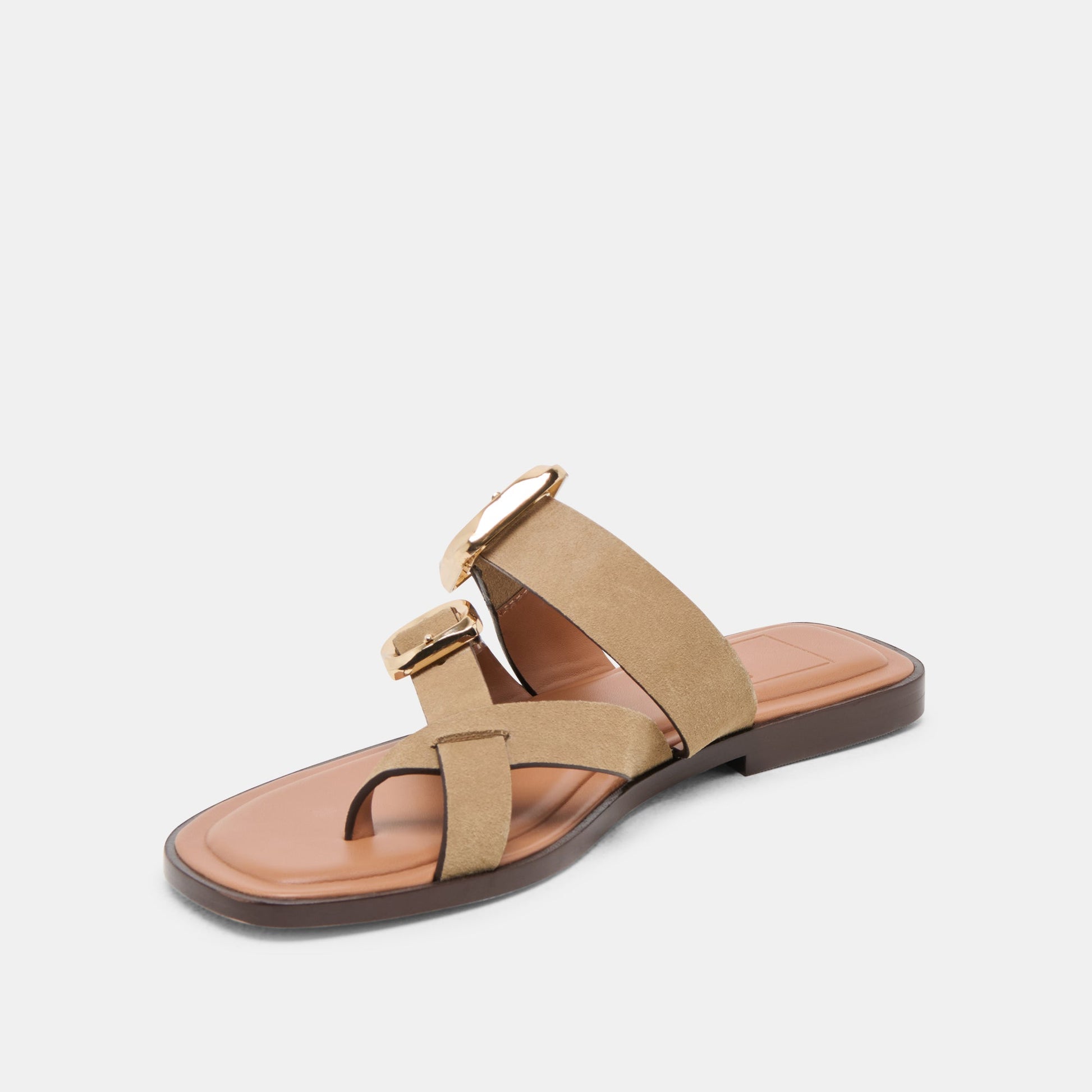 Shore Taupe Suede Sandals Dolce Vita