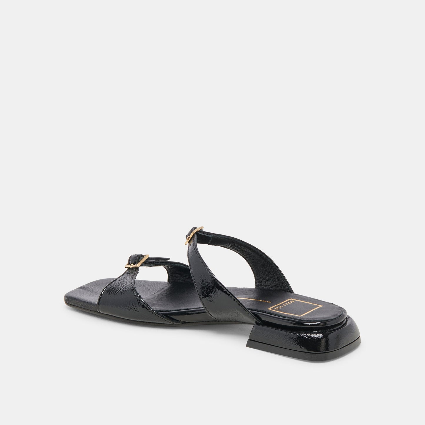 LAVERN SANDALS MIDNIGHT CRINKLE PATENT Dolce Vita