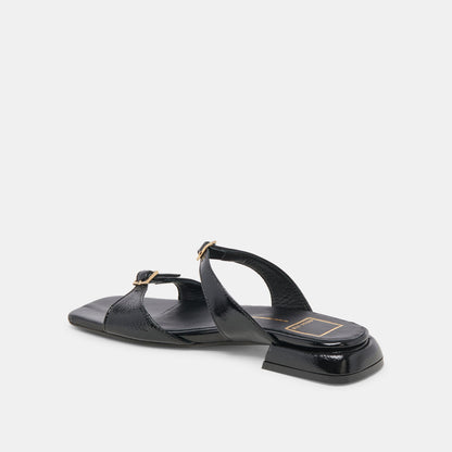 LAVERN SANDALS MIDNIGHT CRINKLE PATENT Dolce Vita