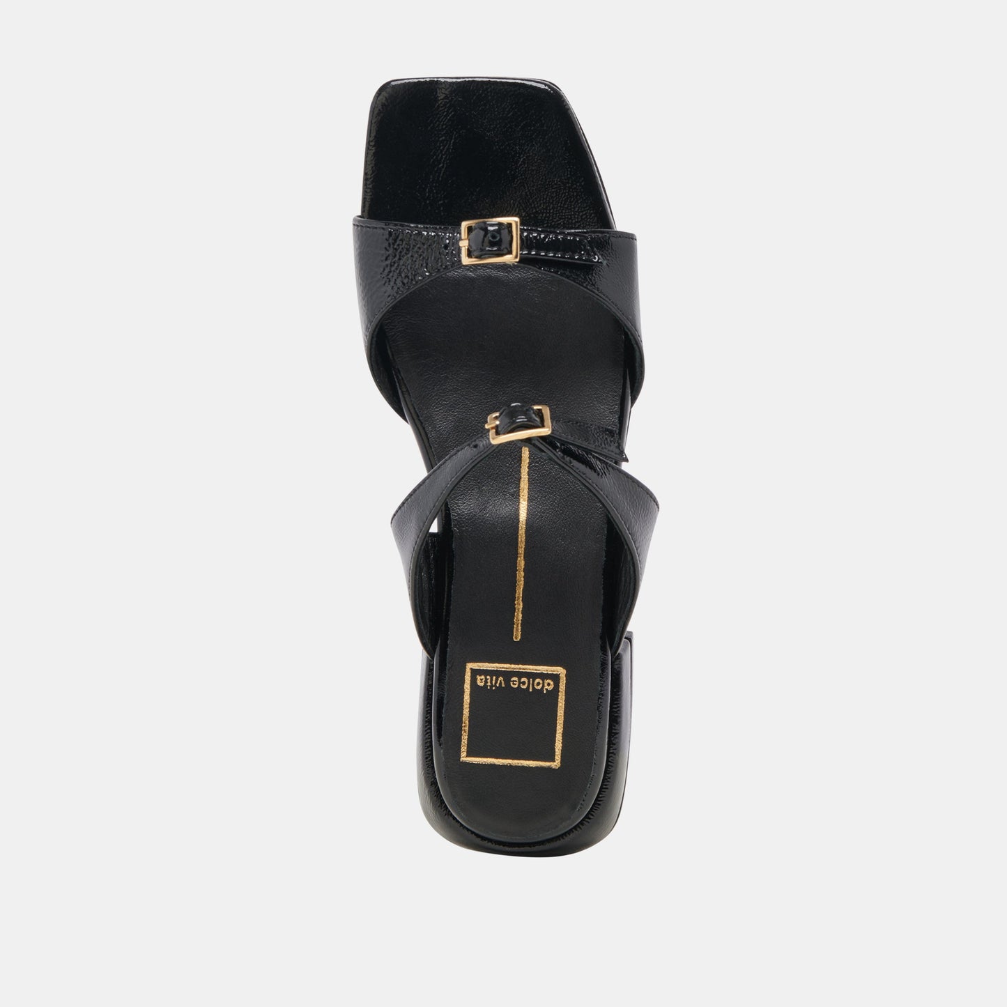 LAVERN SANDALS MIDNIGHT CRINKLE PATENT Dolce Vita