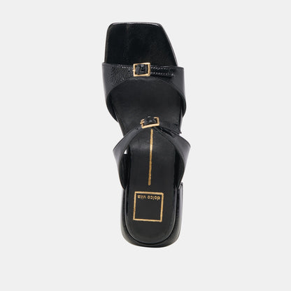 LAVERN SANDALS MIDNIGHT CRINKLE PATENT Dolce Vita