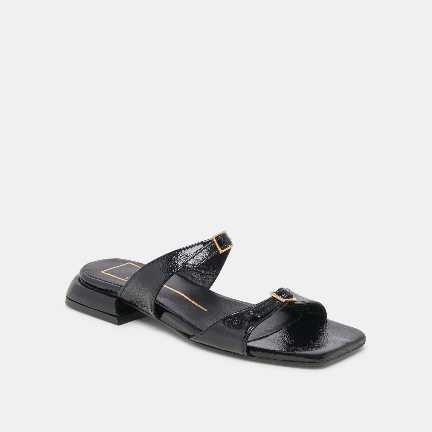 LAVERN SANDALS MIDNIGHT CRINKLE PATENT Dolce Vita