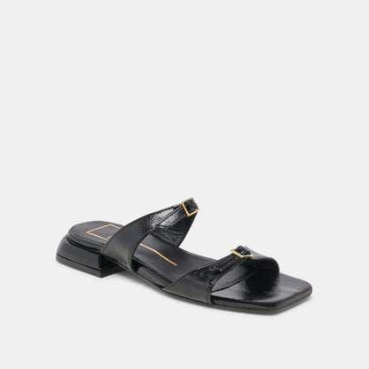 LAVERN SANDALS MIDNIGHT CRINKLE PATENT Dolce Vita