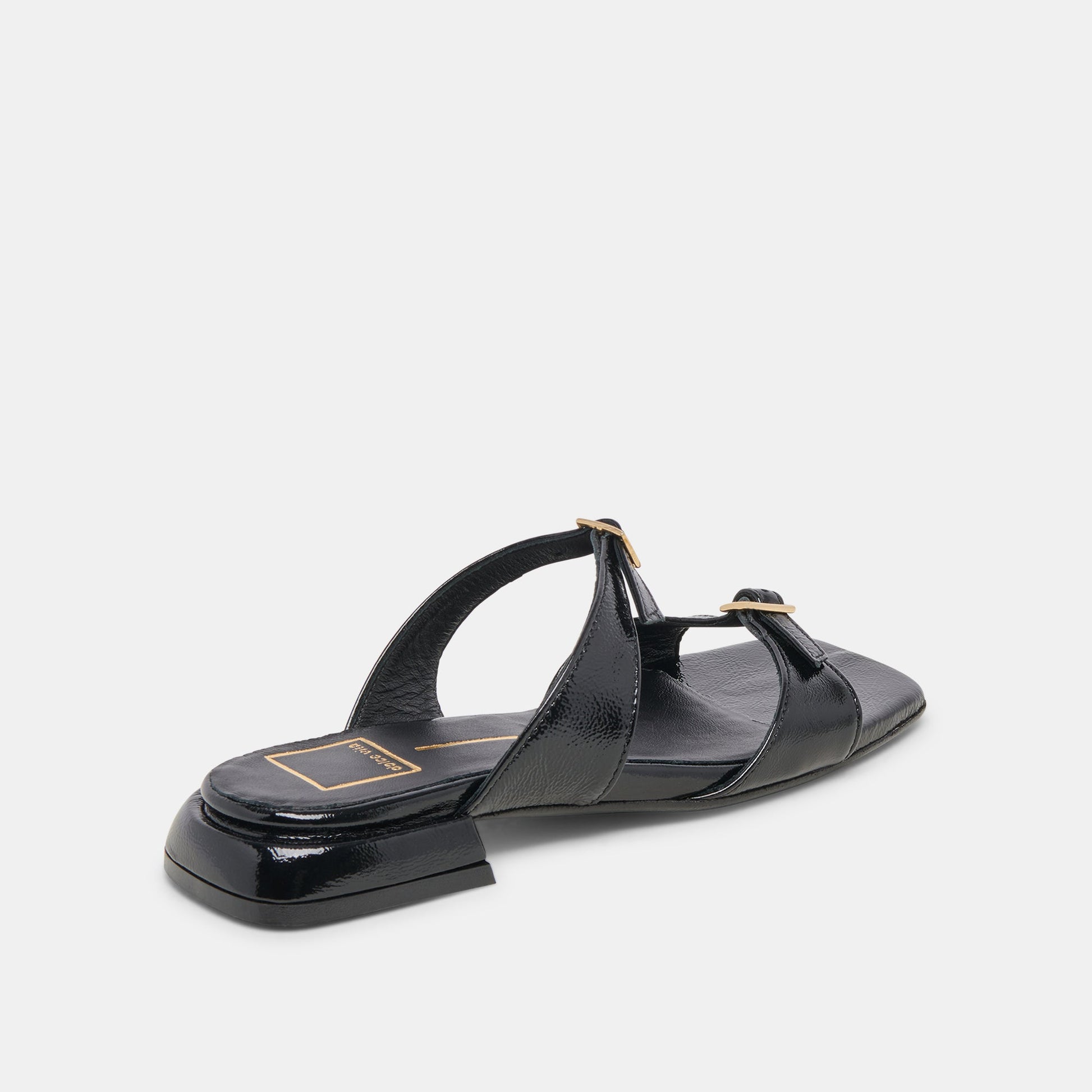 LAVERN SANDALS MIDNIGHT CRINKLE PATENT Dolce Vita
