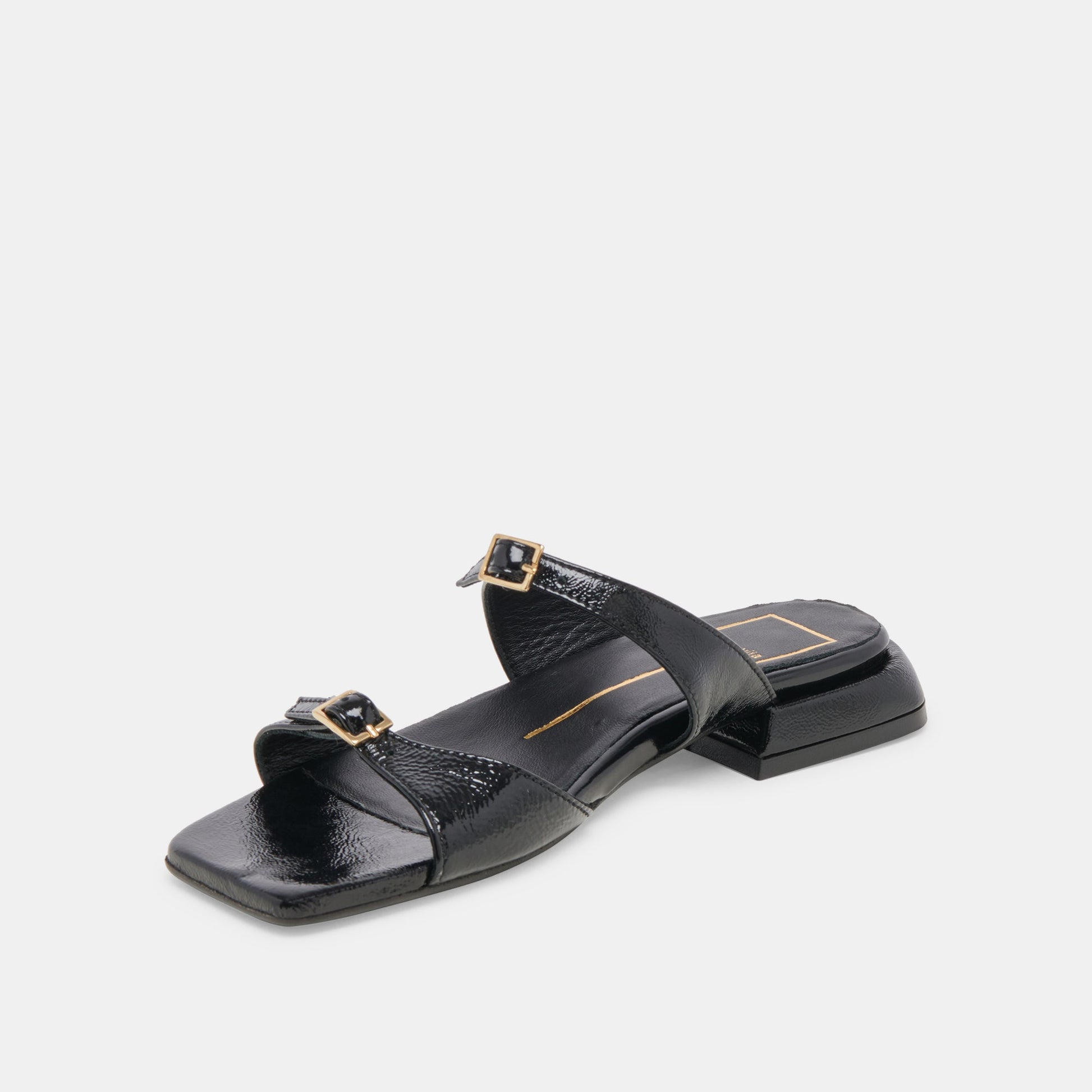 LAVERN SANDALS MIDNIGHT CRINKLE PATENT Dolce Vita
