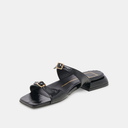 LAVERN SANDALS MIDNIGHT CRINKLE PATENT Dolce Vita
