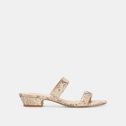 Kamile Natural Snake Embossed Leather Sandals Dolce Vita