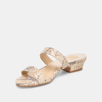 Kamile Natural Snake Embossed Leather Sandals Dolce Vita