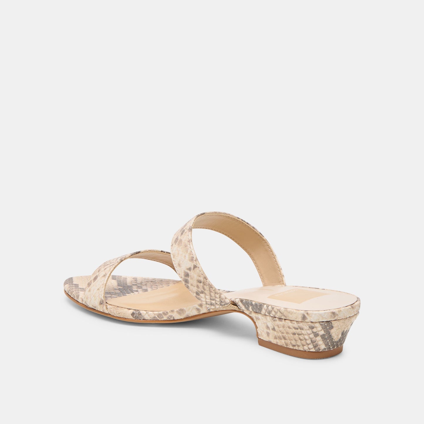 Kamile Natural Snake Embossed Leather Sandals Dolce Vita