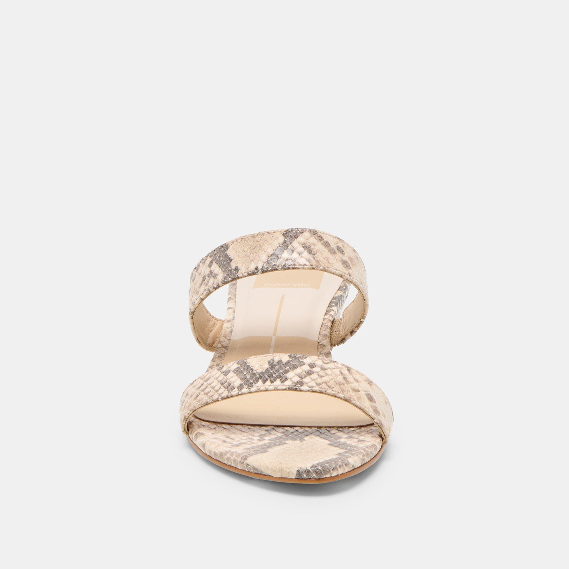 Kamile Natural Snake Embossed Leather Sandals Dolce Vita