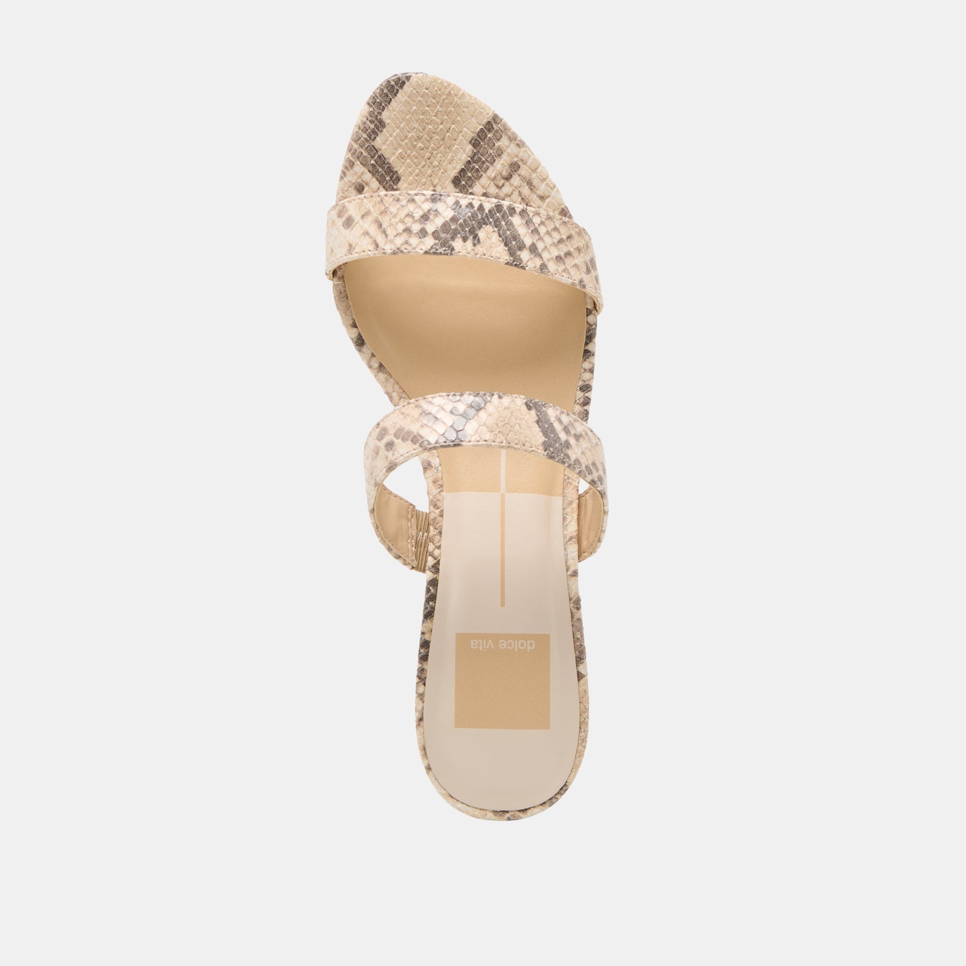 Kamile Natural Snake Embossed Leather Sandals Dolce Vita
