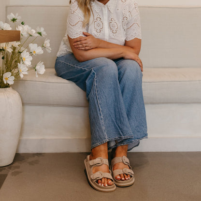SHAUNY SANDALS DK TAUPE SUEDE Dolce Vita