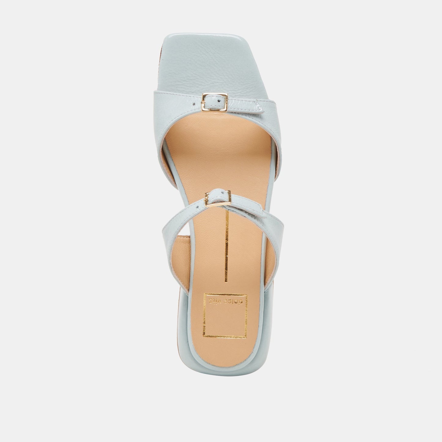 LAVERN SANDALS ICE BLUE CRINKLE PATENT Dolce Vita