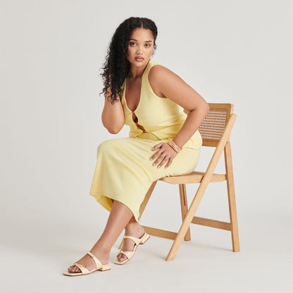 LAVERN SANDALS LIGHT YELLOW CRINKLE PATENT Dolce Vita