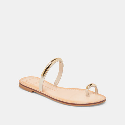WINK WIDE SANDALS BONE LEATHER Dolce Vita