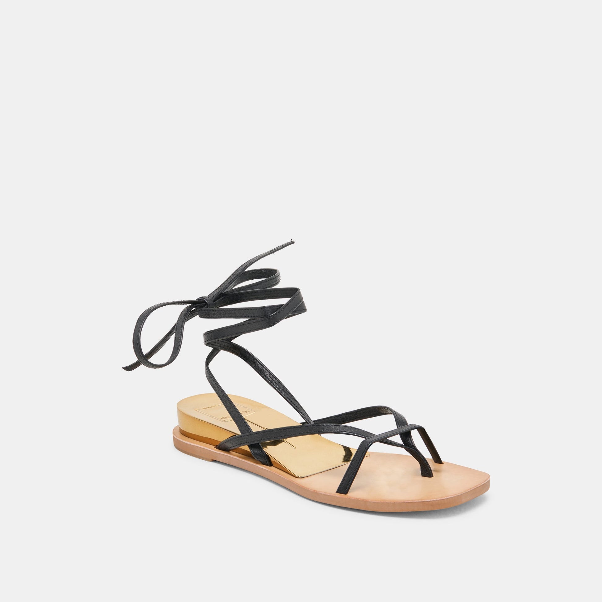 RUDIE SANDALS BLACK LEATHER Dolce Vita