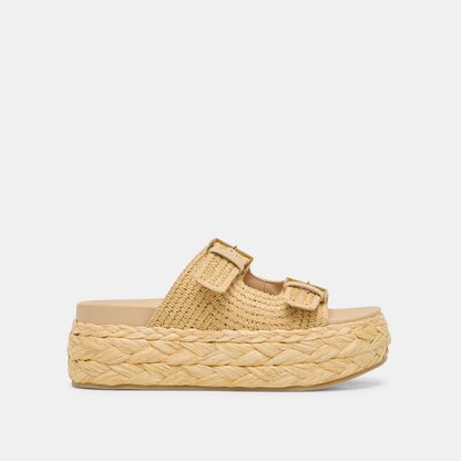 Falyn Lt Natural Woven Raffia Sandals Dolce Vita