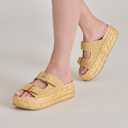 Falyn Lt Natural Woven Raffia Sandals Dolce Vita