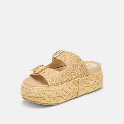 Falyn Lt Natural Woven Raffia Sandals Dolce Vita