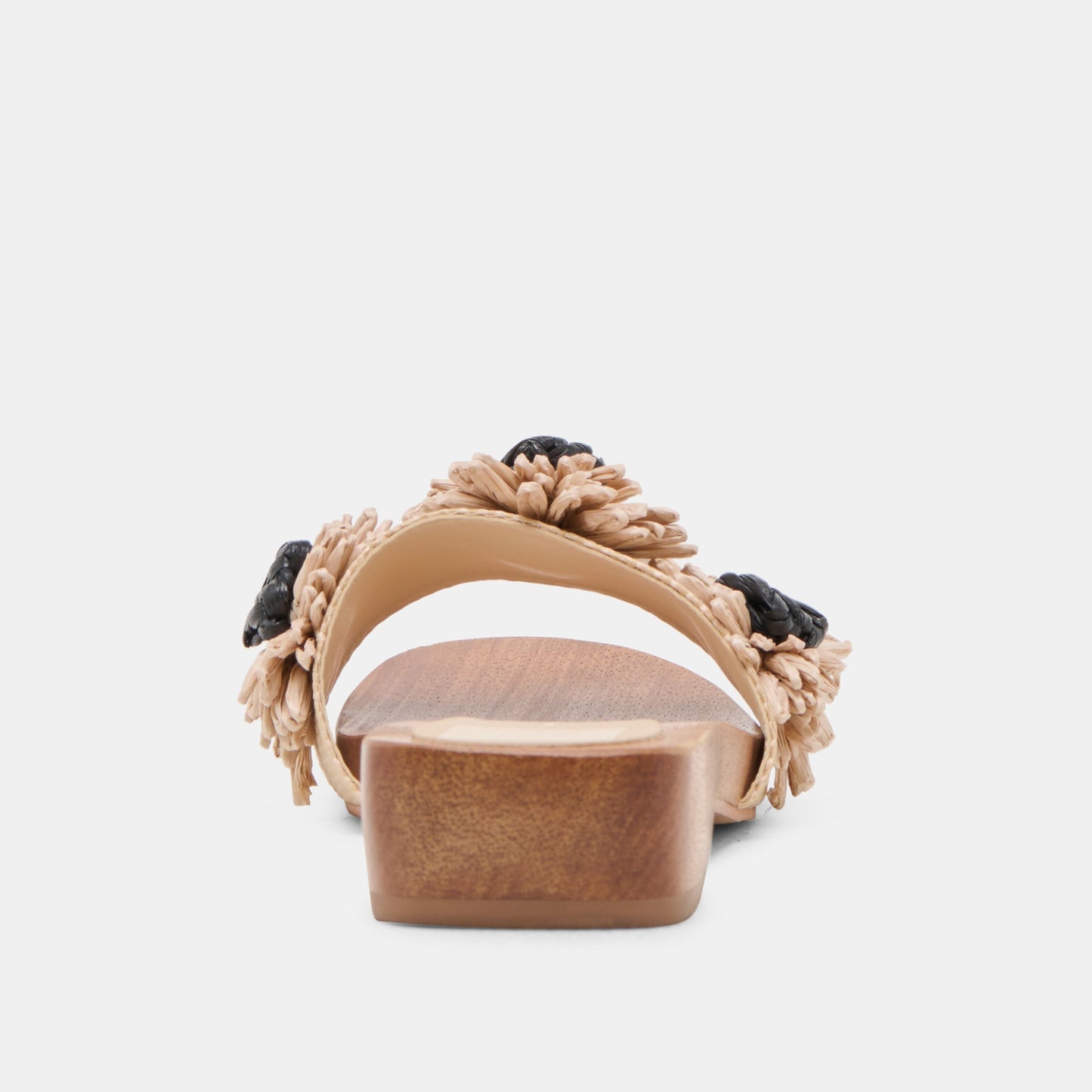 Ariena Black Natural Floral Raffia Sandals Dolce Vita