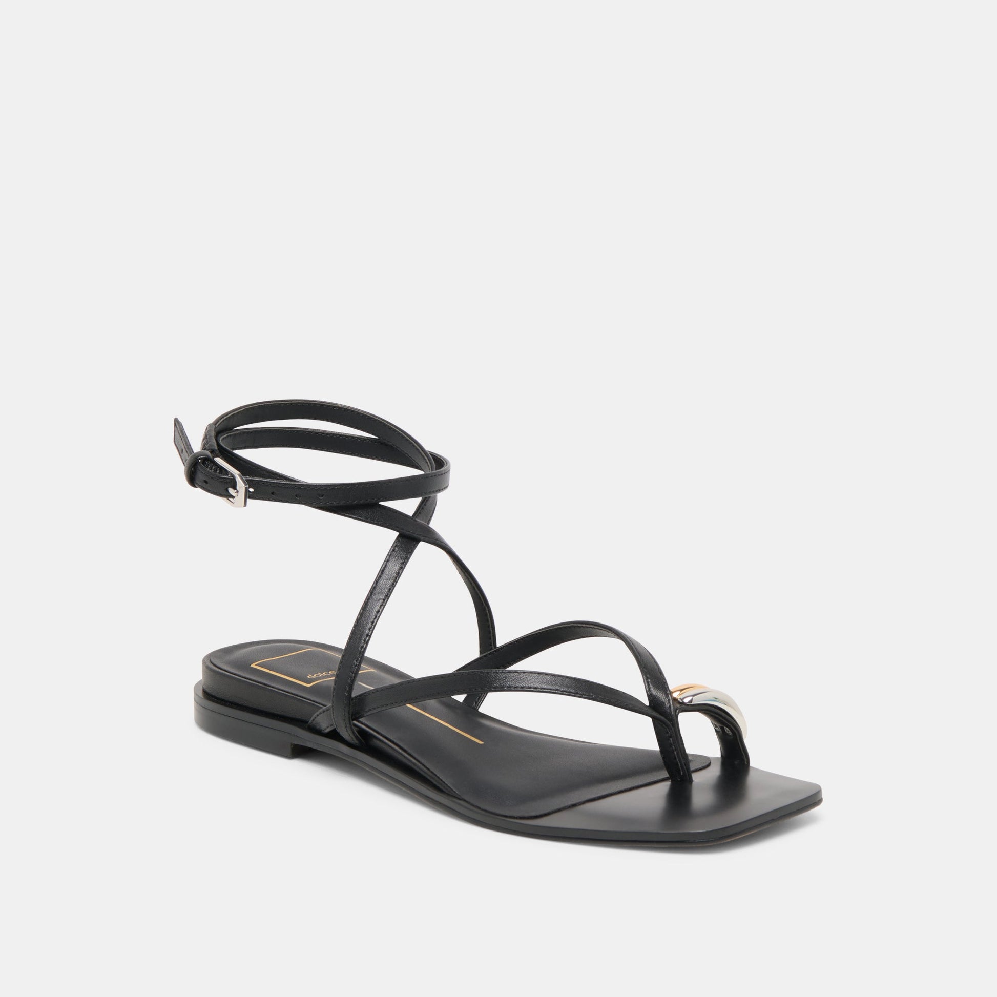 Tyrice Black Leather Sandals Dolce Vita