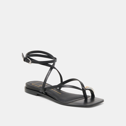 Tyrice Black Leather Sandals Dolce Vita