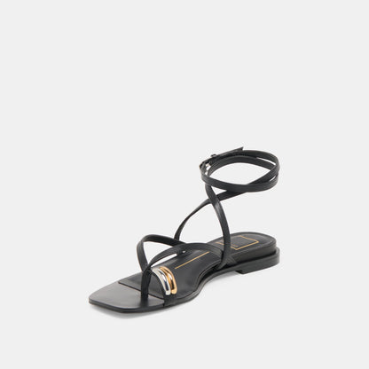 Tyrice Black Leather Sandals Dolce Vita