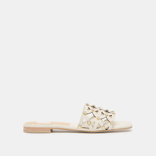 Berrit White Leather Sandals Dolce Vita