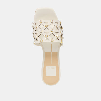 Berrit White Leather Sandals Dolce Vita