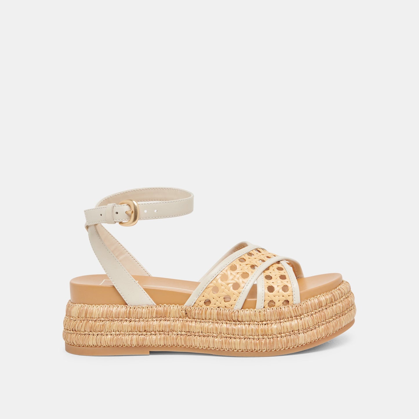 WRILEY SANDALS CREME WOVEN RAFFIA Dolce Vita