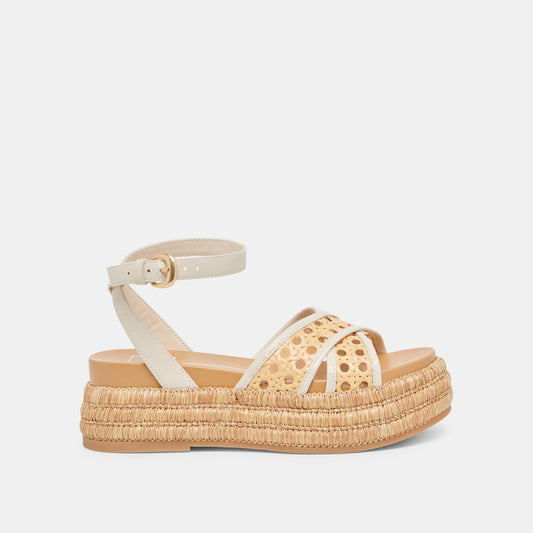 WRILEY SANDALS CREME WOVEN RAFFIA Dolce Vita