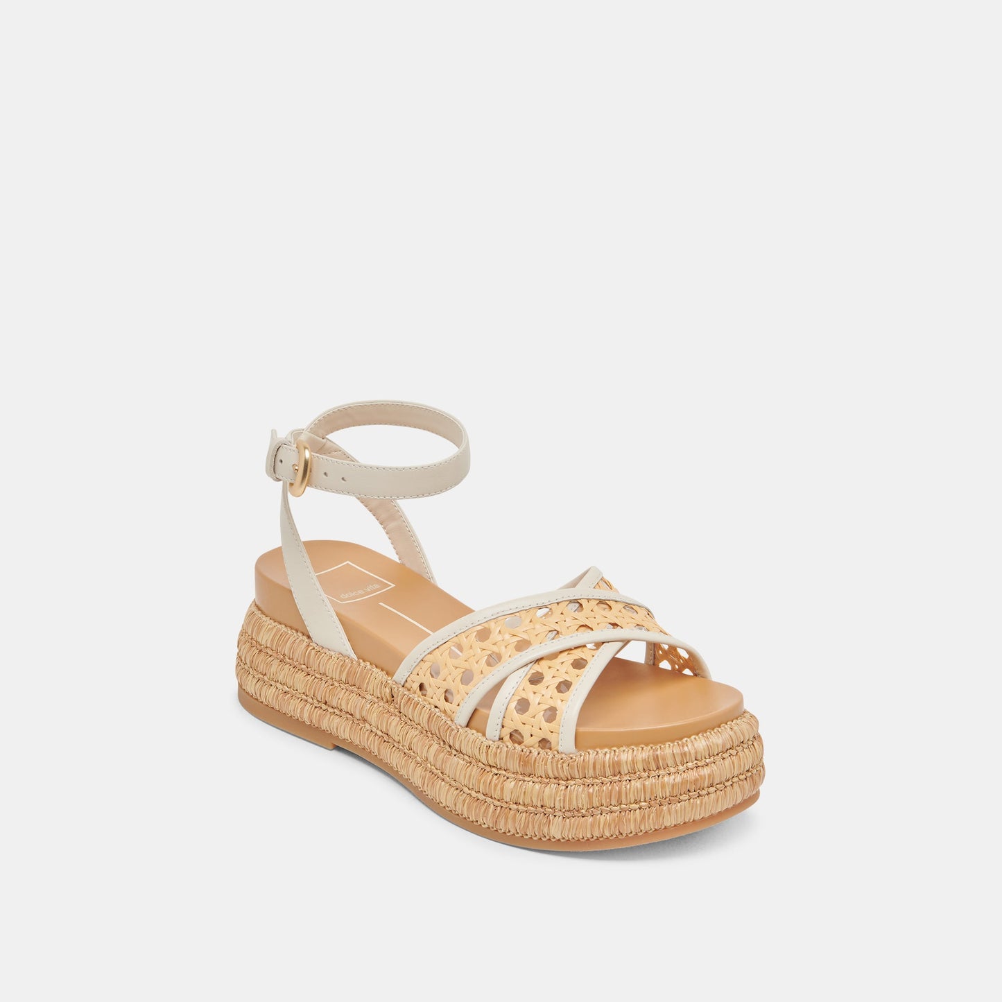WRILEY SANDALS CREME WOVEN RAFFIA Dolce Vita