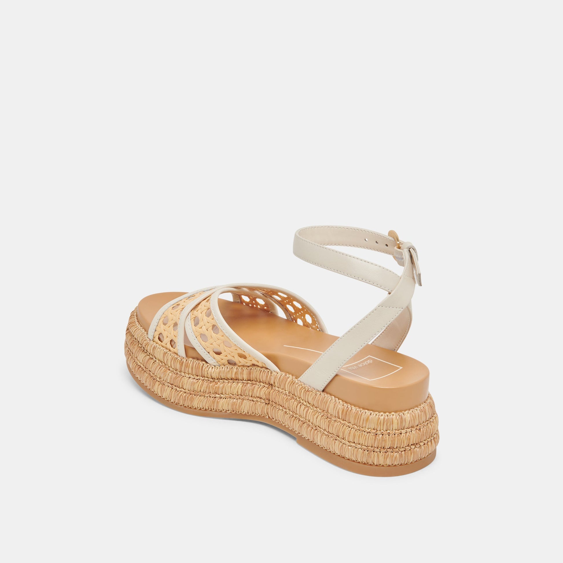 WRILEY SANDALS CREME WOVEN RAFFIA Dolce Vita