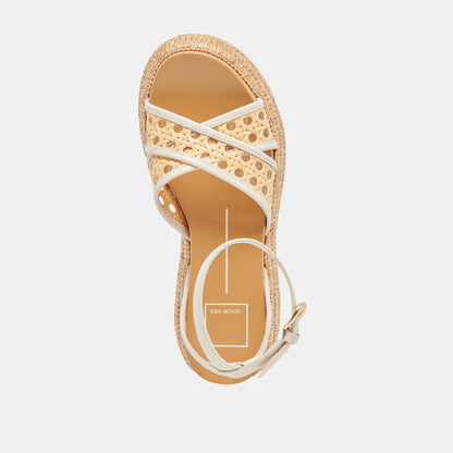 WRILEY SANDALS CREME WOVEN RAFFIA Dolce Vita