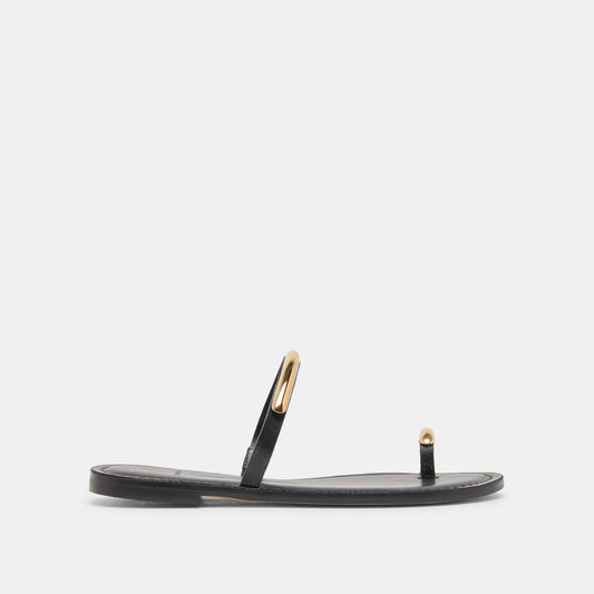 WINK WIDE SANDALS BLACK LEATHER Dolce Vita