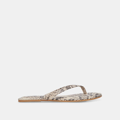 LAYNEY SANDALS BLACK WHITE EMBOSSED SNAKE Dolce Vita