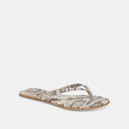 LAYNEY SANDALS BLACK WHITE EMBOSSED SNAKE Dolce Vita