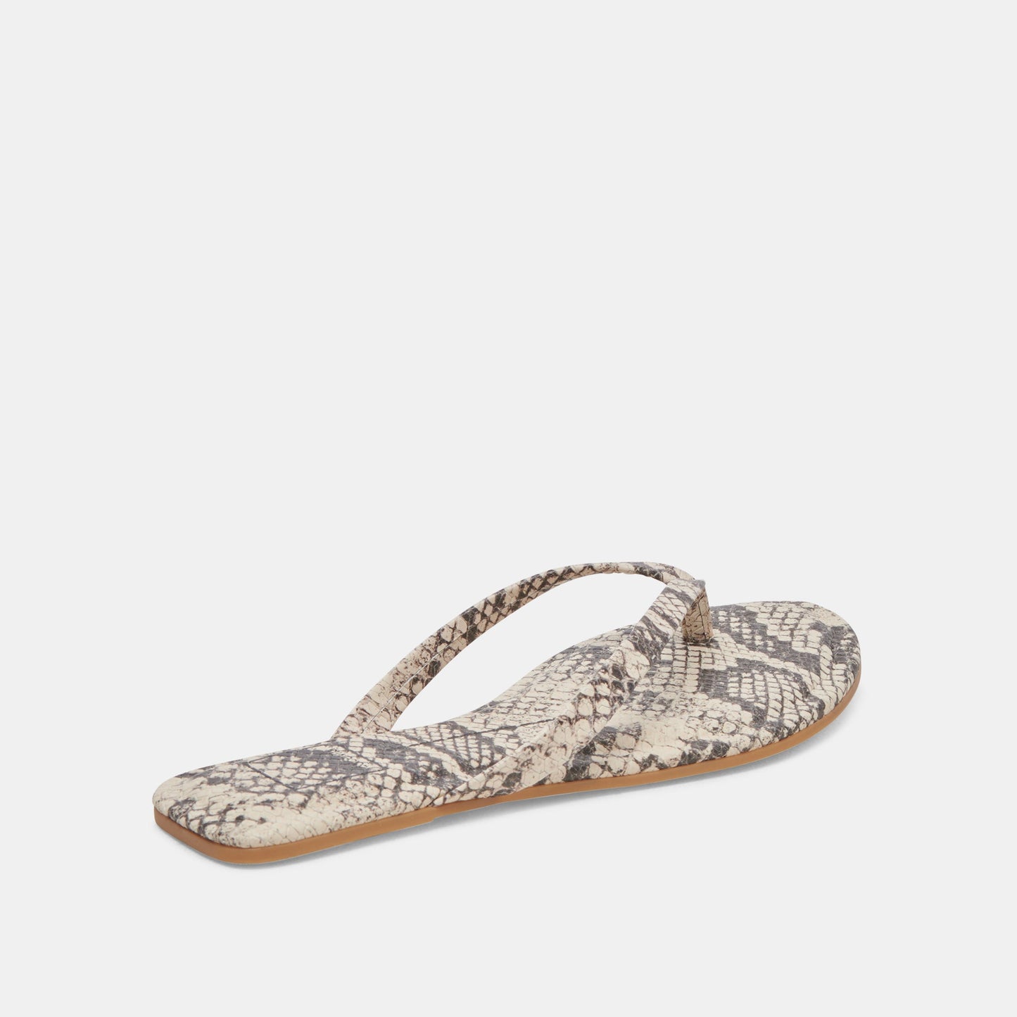 LAYNEY SANDALS BLACK WHITE EMBOSSED SNAKE Dolce Vita