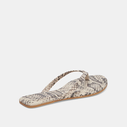 LAYNEY SANDALS BLACK WHITE EMBOSSED SNAKE Dolce Vita