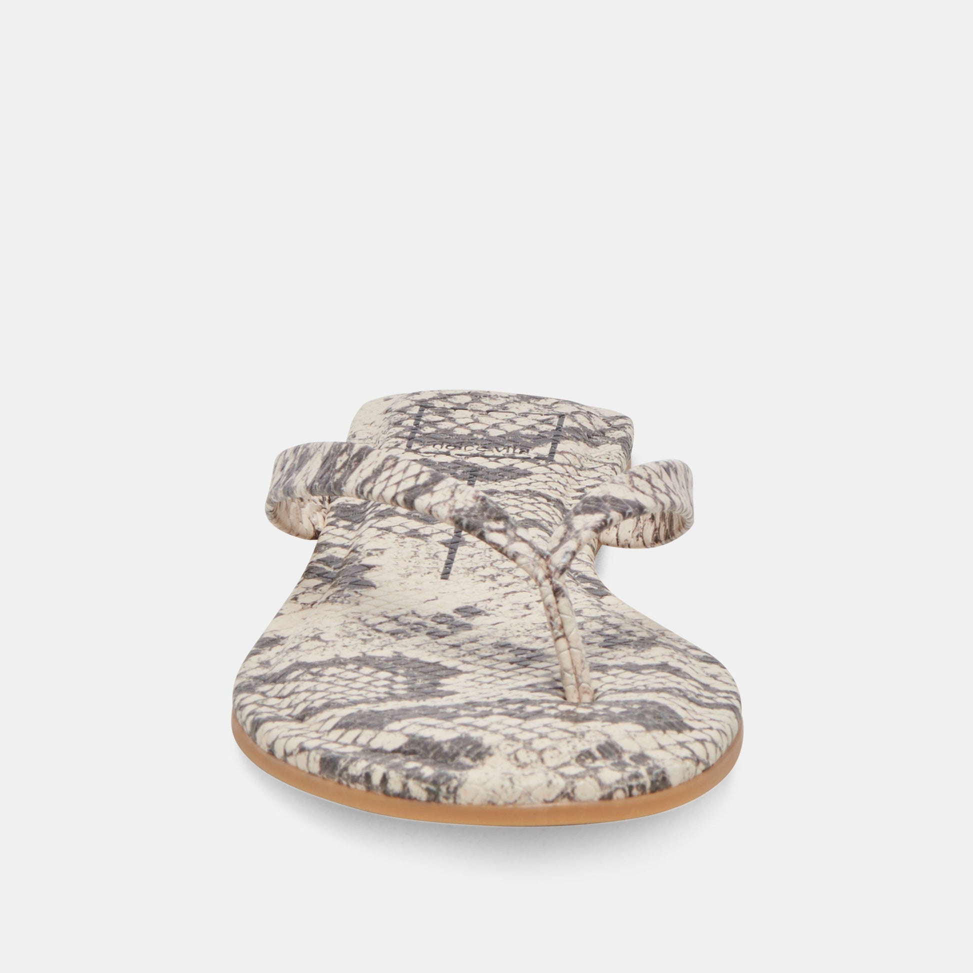 LAYNEY SANDALS BLACK WHITE EMBOSSED SNAKE Dolce Vita