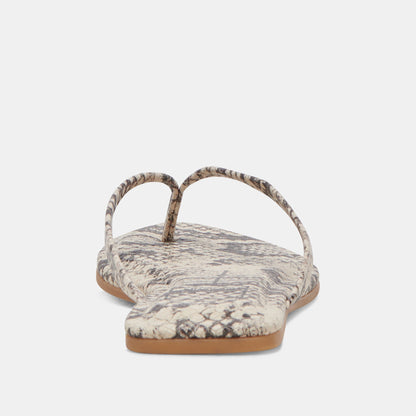 LAYNEY SANDALS BLACK WHITE EMBOSSED SNAKE Dolce Vita