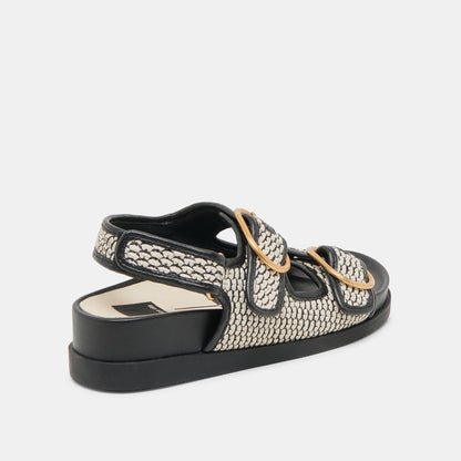 STARLA SANDALS BLACK NATURAL RAFFIA Dolce Vita