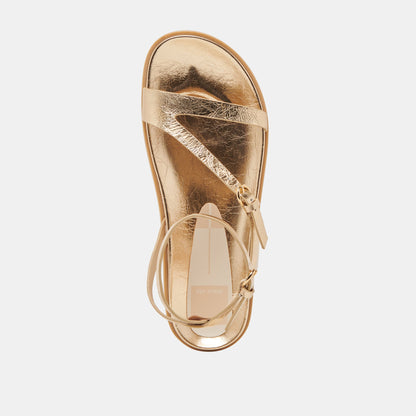 DARLIS SANDALS GOLD DISTRESSED LEATHER Dolce Vita