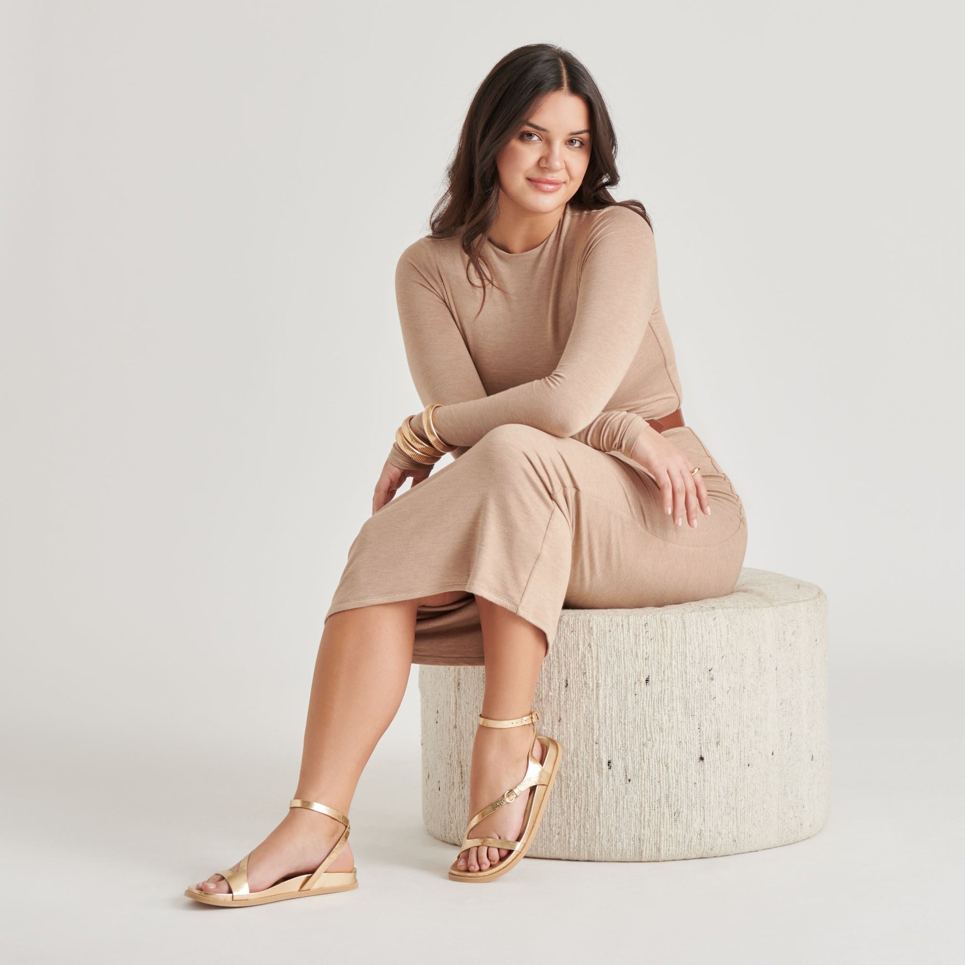DARLIS SANDALS GOLD DISTRESSED LEATHER Dolce Vita